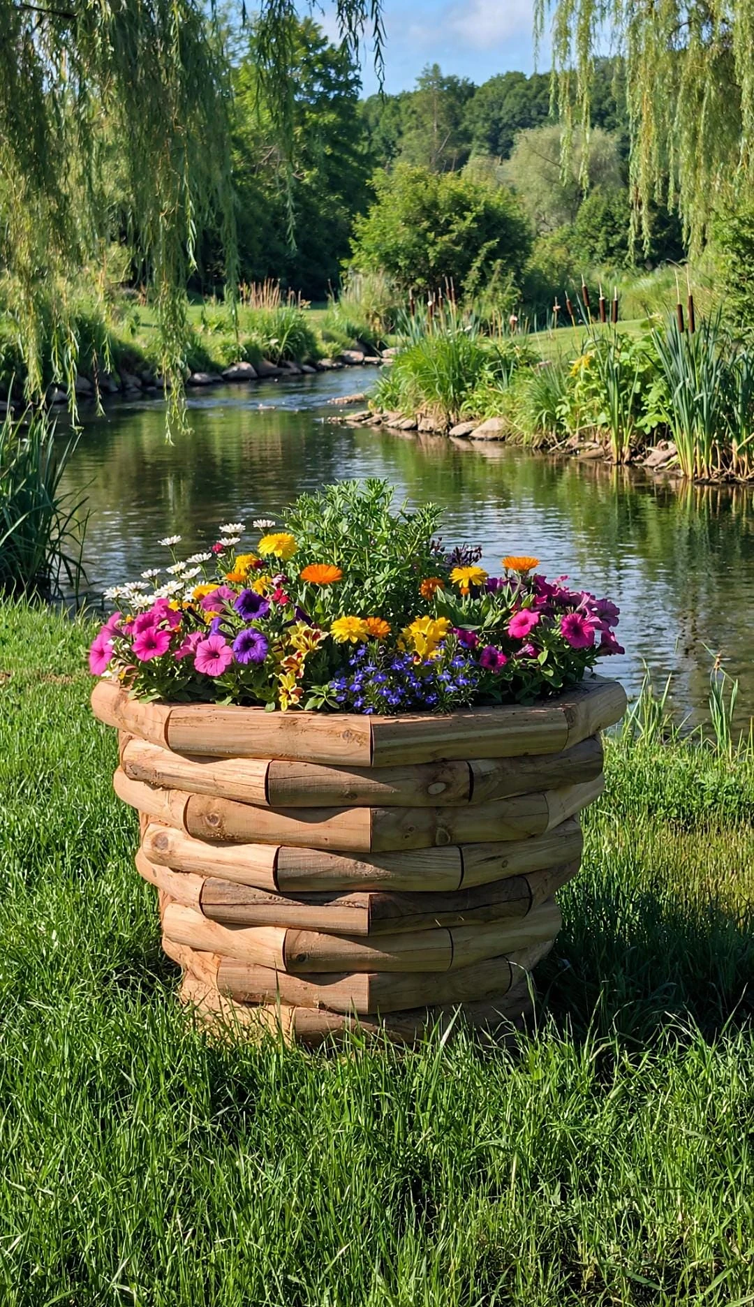 Timber garden planter