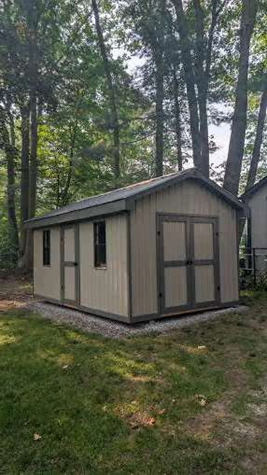 Woodland storage shed